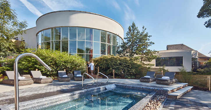 outdoor area of Seaham Hall Hotel spa